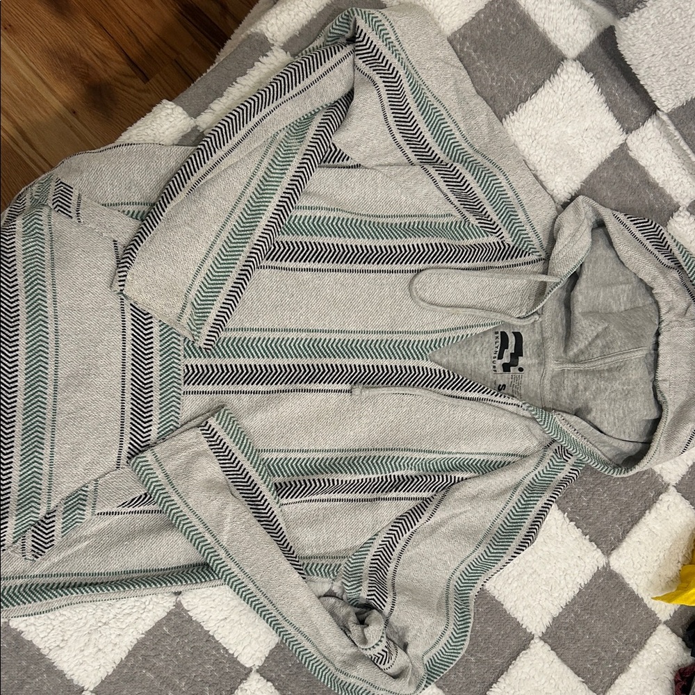 Gray and Black Surf Women's Up Hoodie